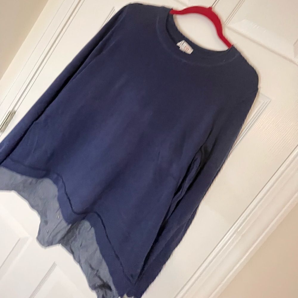 D&Co blue ‘layered look’ too women’s blue 1X